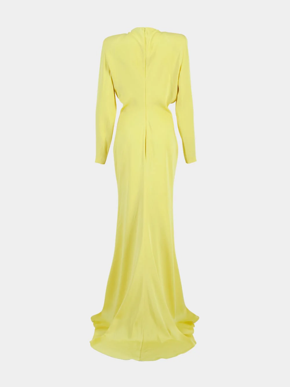 Camomile Yellow Satin Maxi Dress - Image 2
