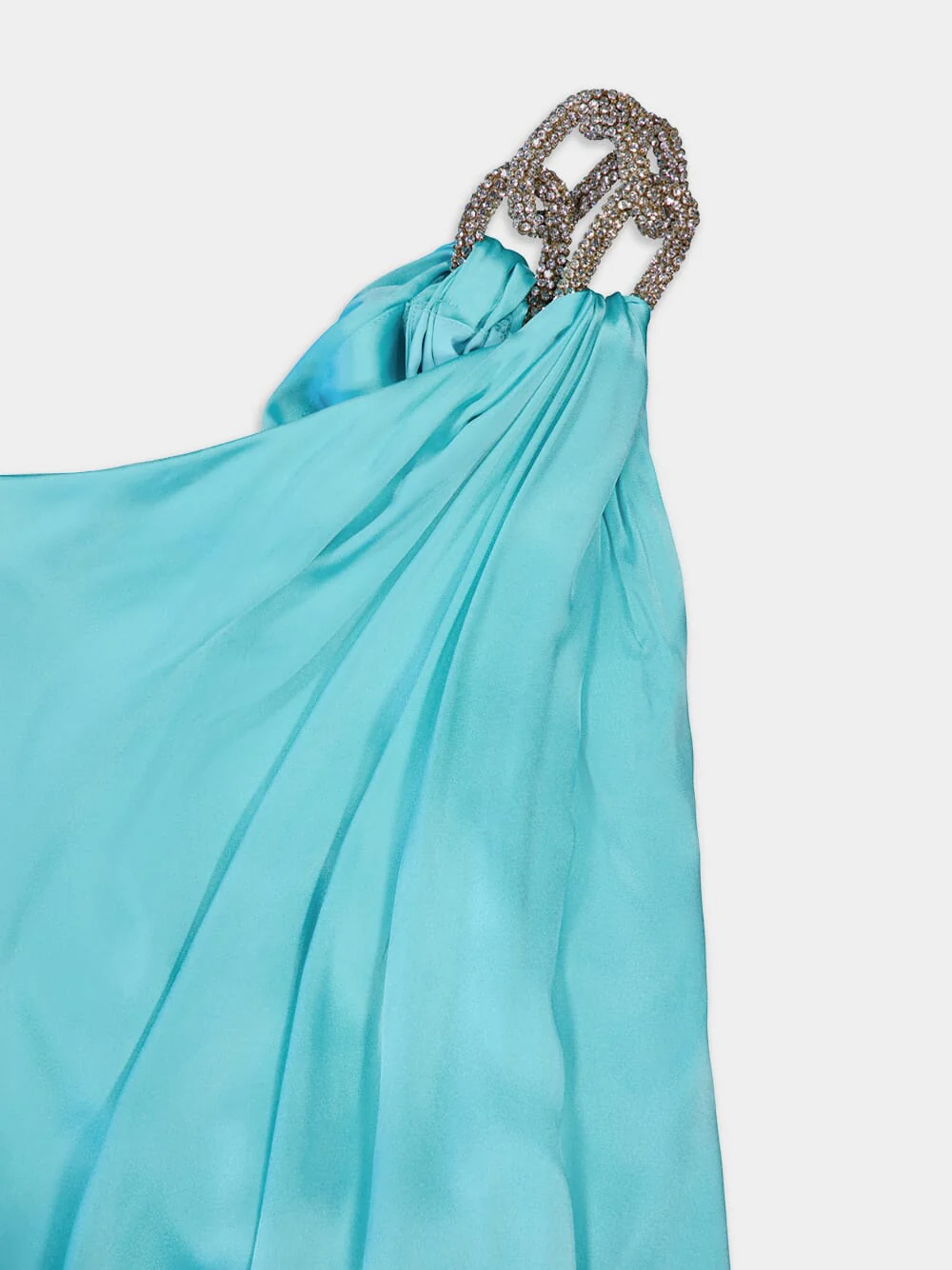 Chain Embellished One Shoulder Dress - Image 3