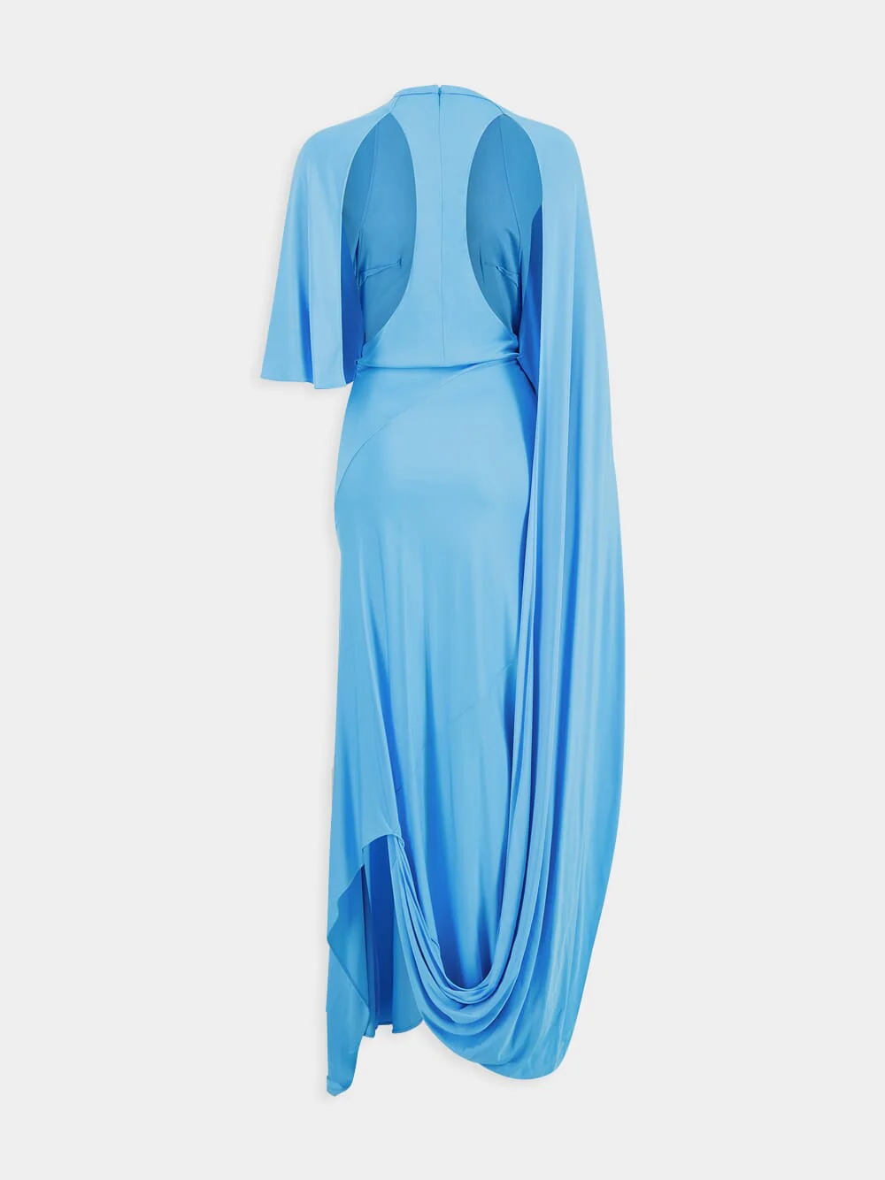Asymmetric Cape Maxi Dress - Image 3