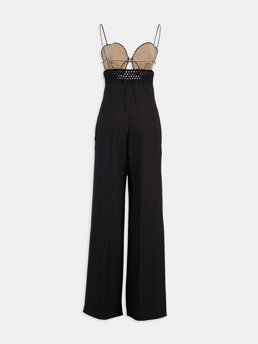 Black Broderie Anglaise Jumpsuit - Image 2