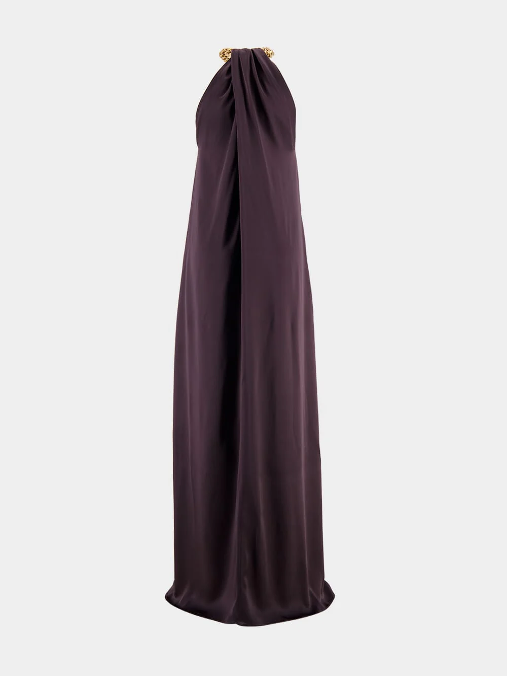 Chain Halterneck Satin Maxi Dress - Image 2