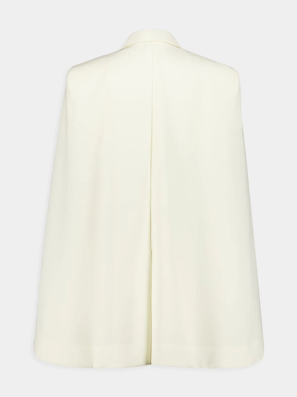 Cream Cape-Sleeve Wool Blazer - Image 3