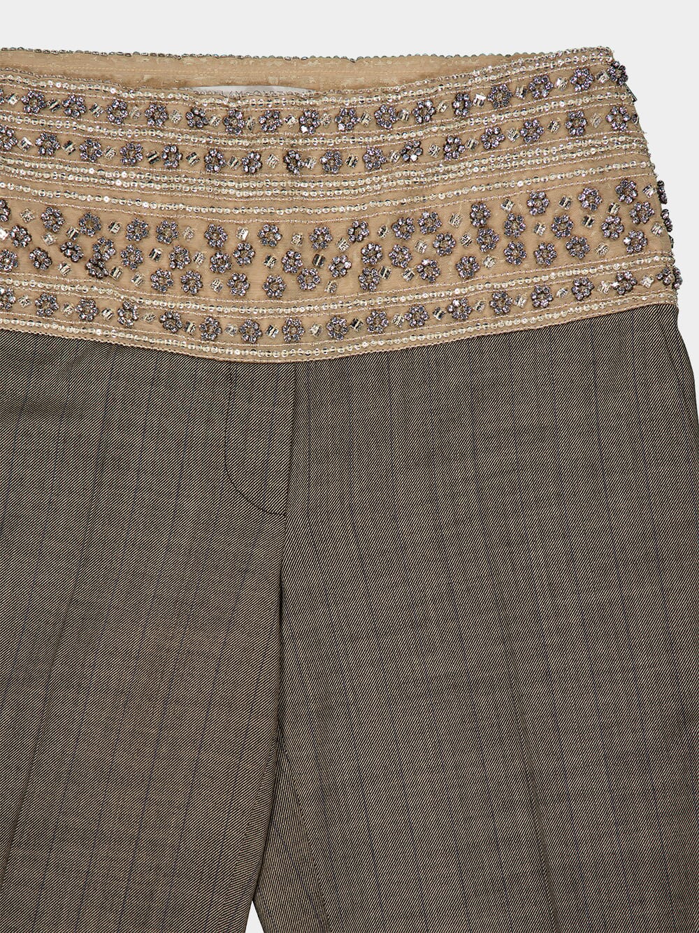 Crystal-Embellished Wool Trousers - Image 3