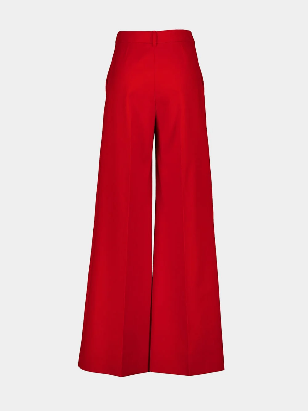 High-Rise Wide-Leg Wool Trousers - Image 2