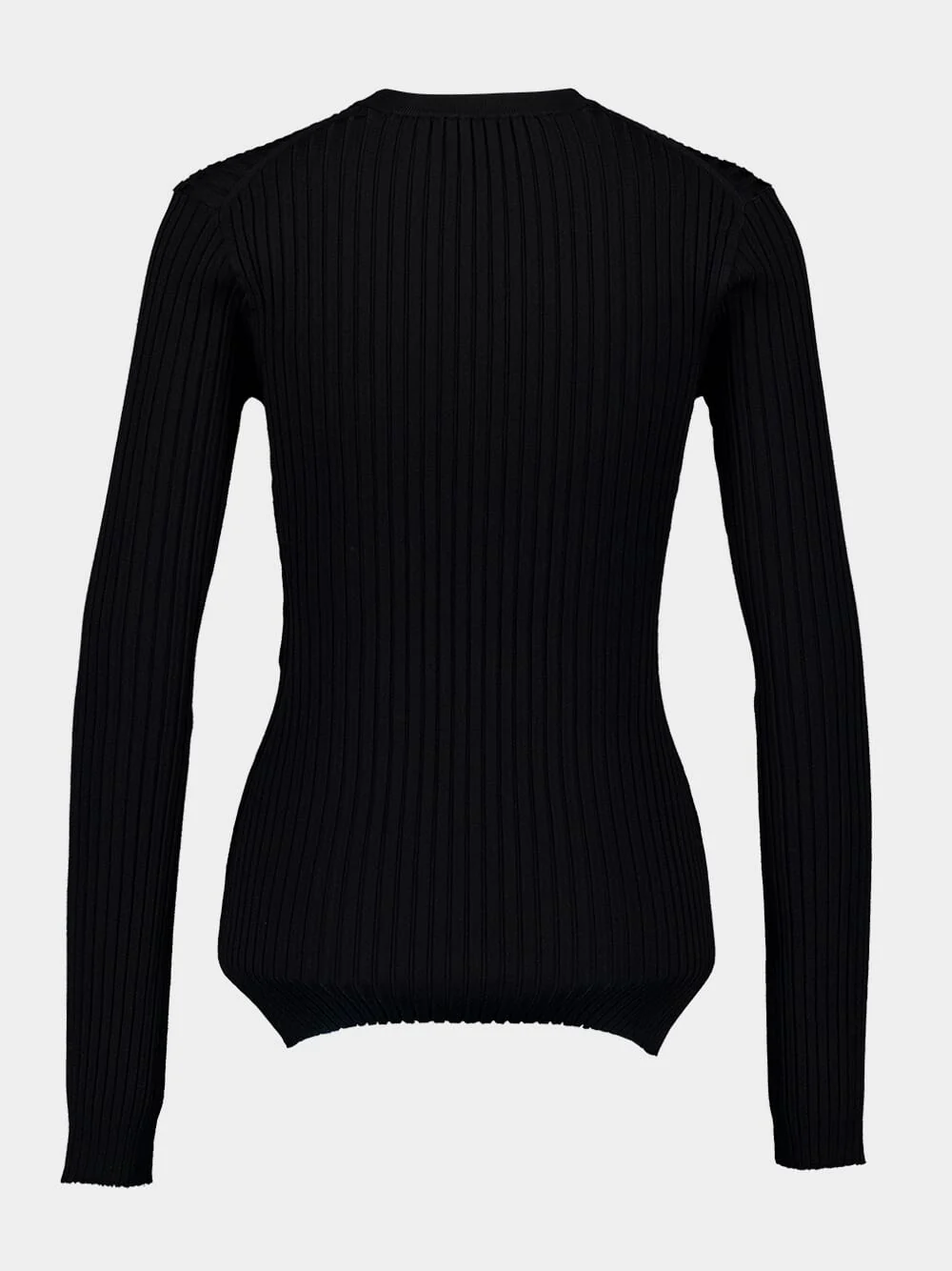 Lace-Up Black Knit Jumper - Image 2