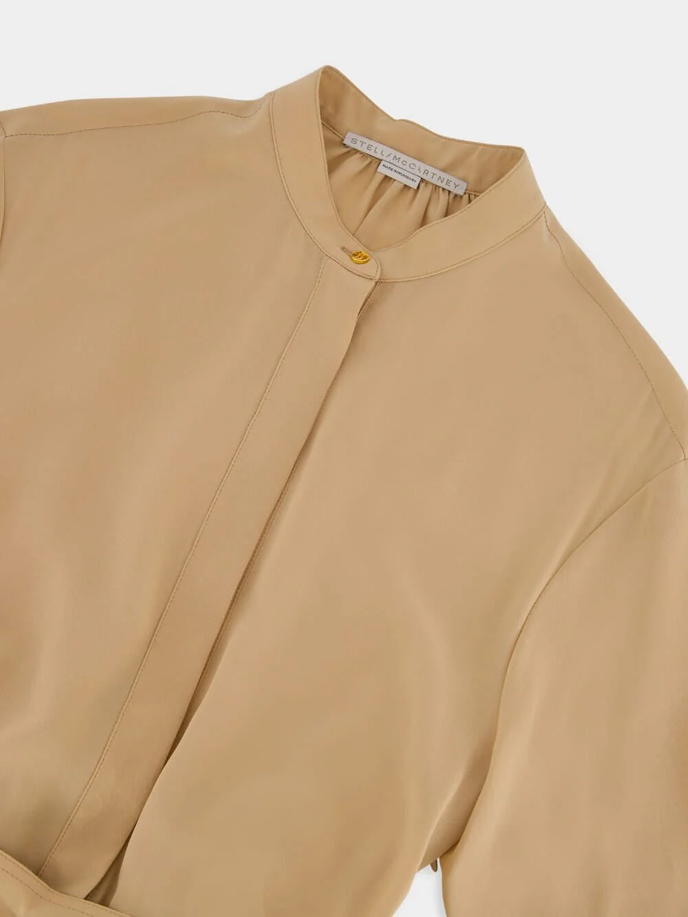 Silk Crêpe de Chine Shirt Dress - Image 4