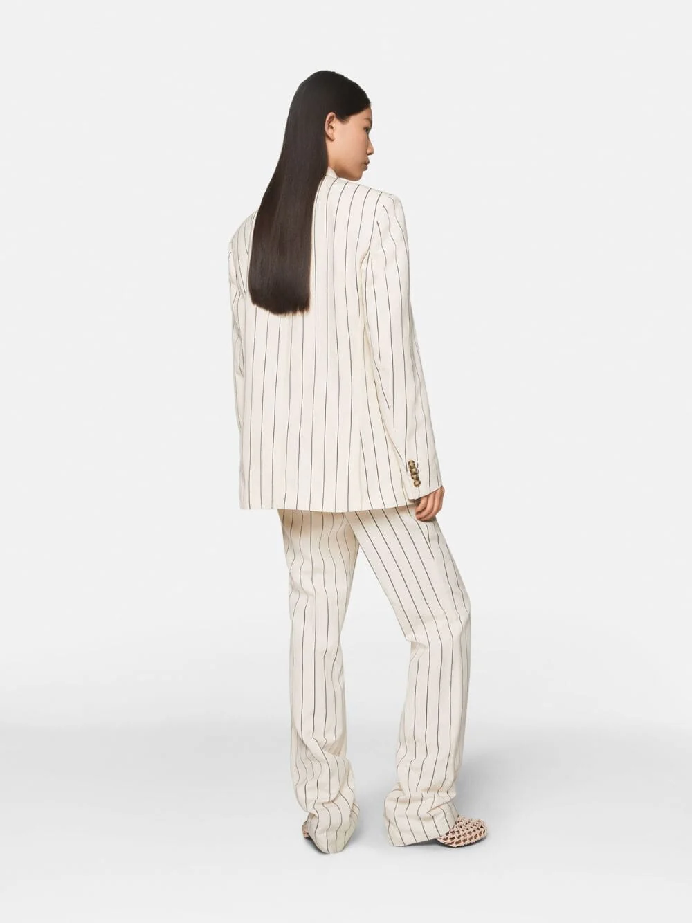 Striped Single-Breasted Blazer - Image 4