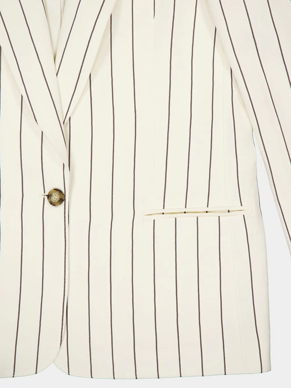 Striped Single-Breasted Blazer - Image 6