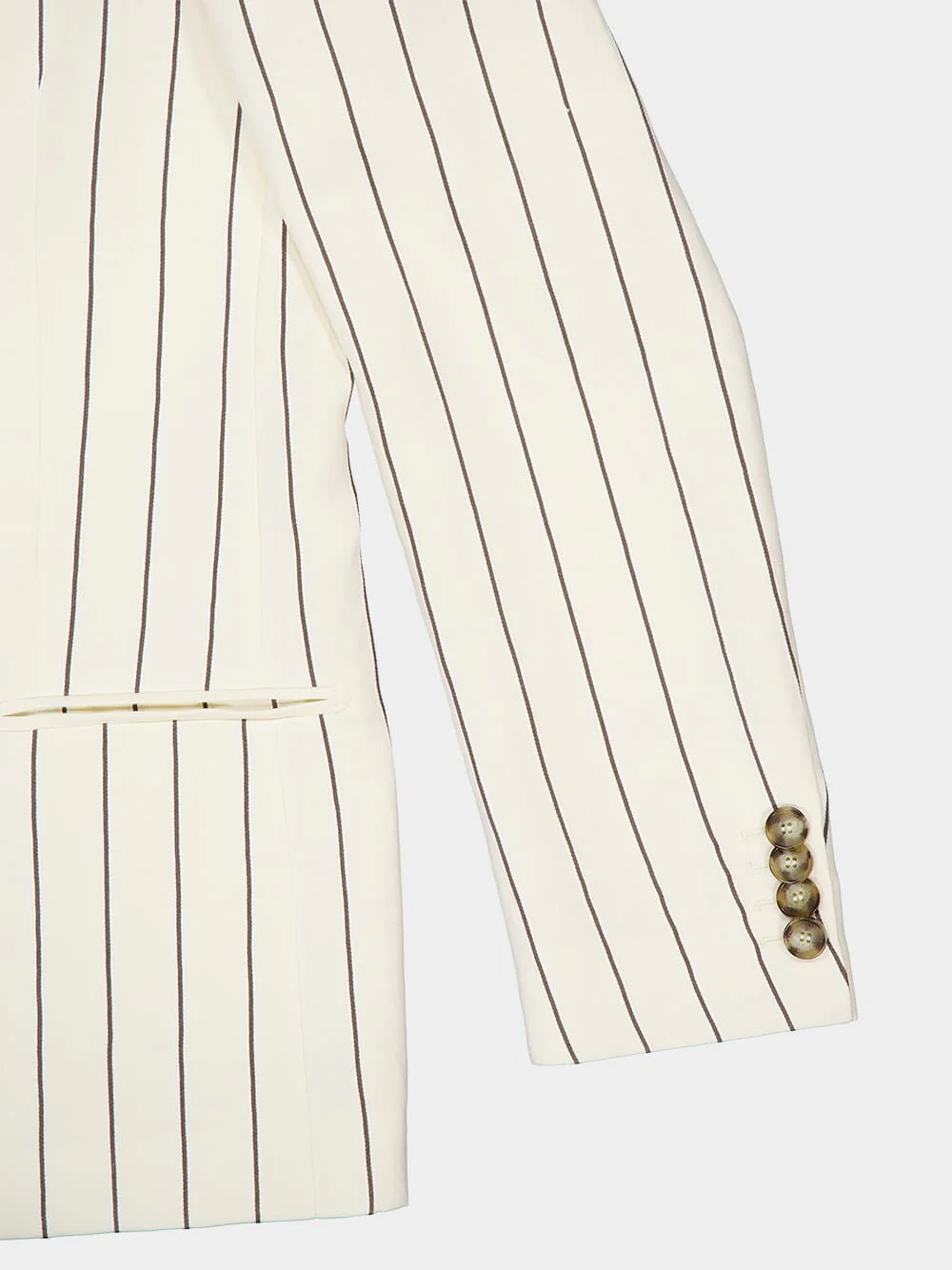 Striped Single-Breasted Blazer - Image 7