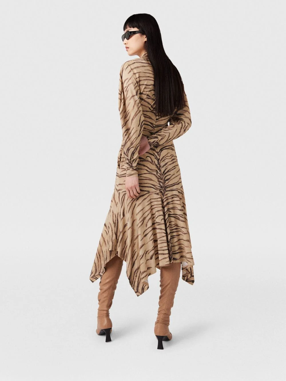 Tiger Print Jersey Midi Dress - Image 4
