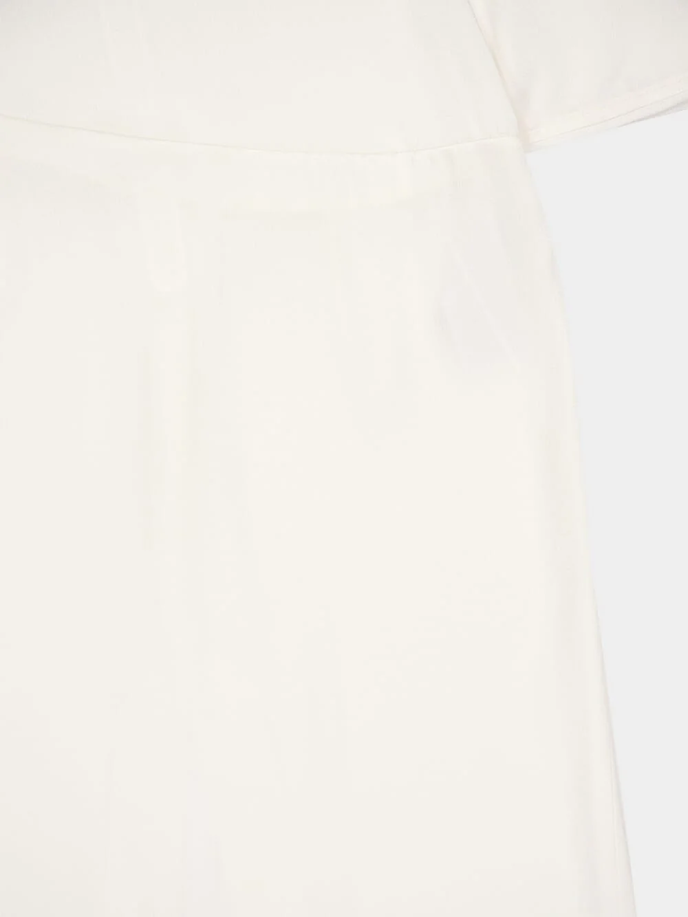 White Asymetric Draped Midi Dress - Image 5