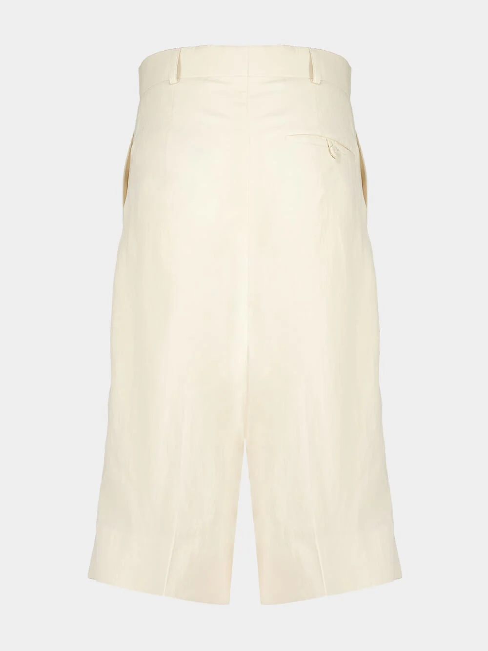 Cream Linen Viscose Culotte Shorts - Image 2
