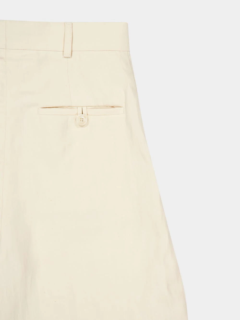 Cream Linen Viscose Culotte Shorts - Image 4