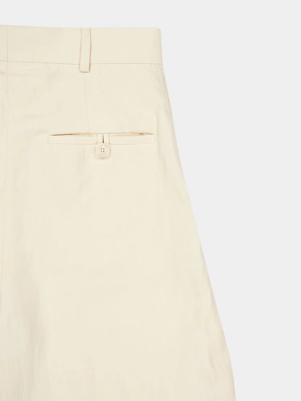 Cream Linen Viscose Culotte Shorts - Image 8