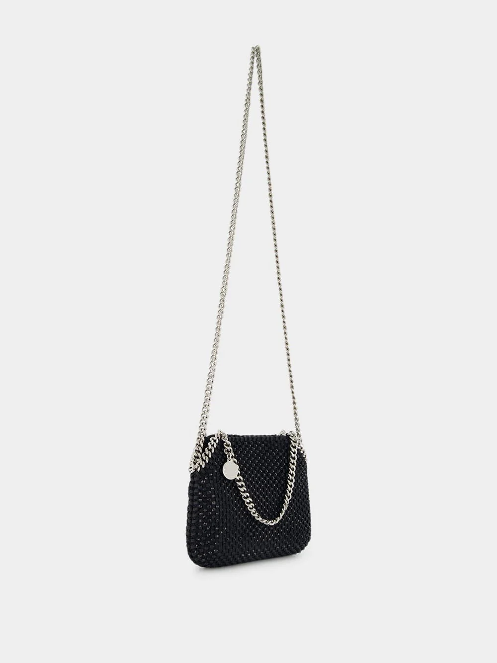 Falabella Mini Crystal-Embellished Satin And Mesh Shoulder Bag - Image 2