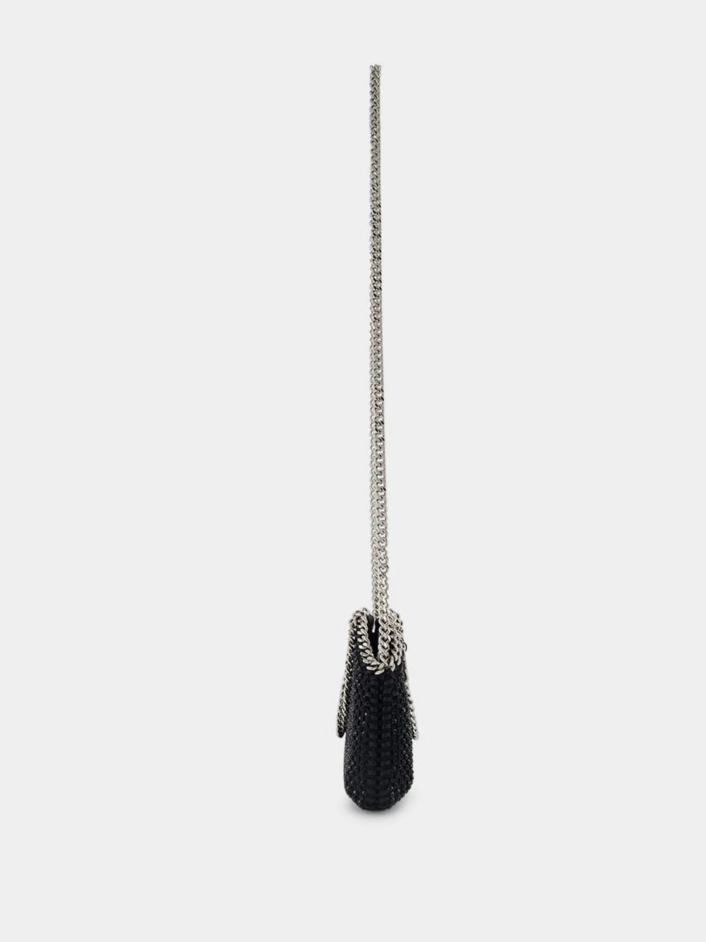 Falabella Mini Crystal-Embellished Satin And Mesh Shoulder Bag - Image 3