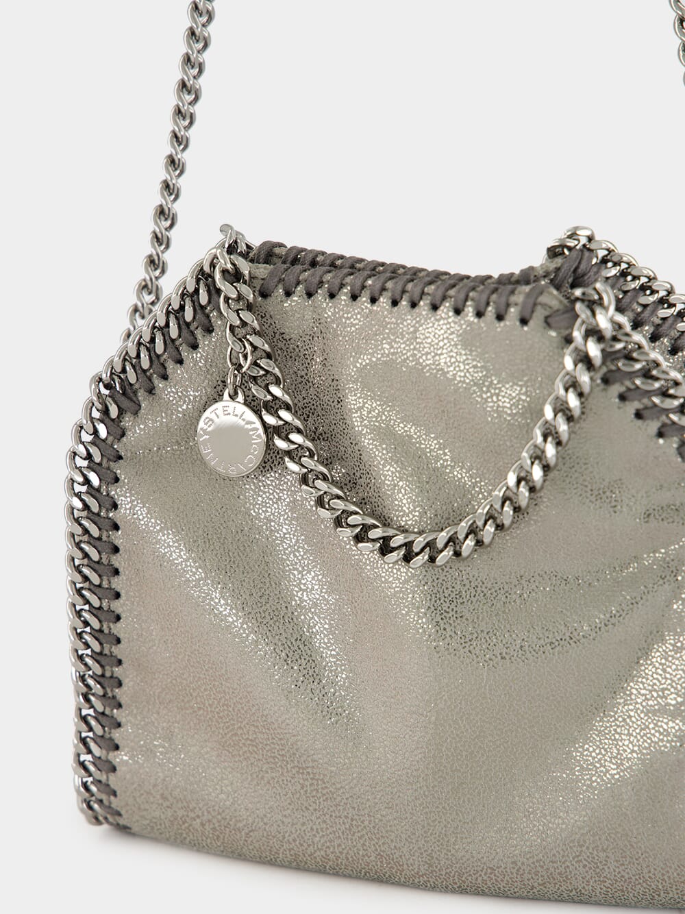 Falabella Tiny Shoulder Bag in Steel Grey - Image 7