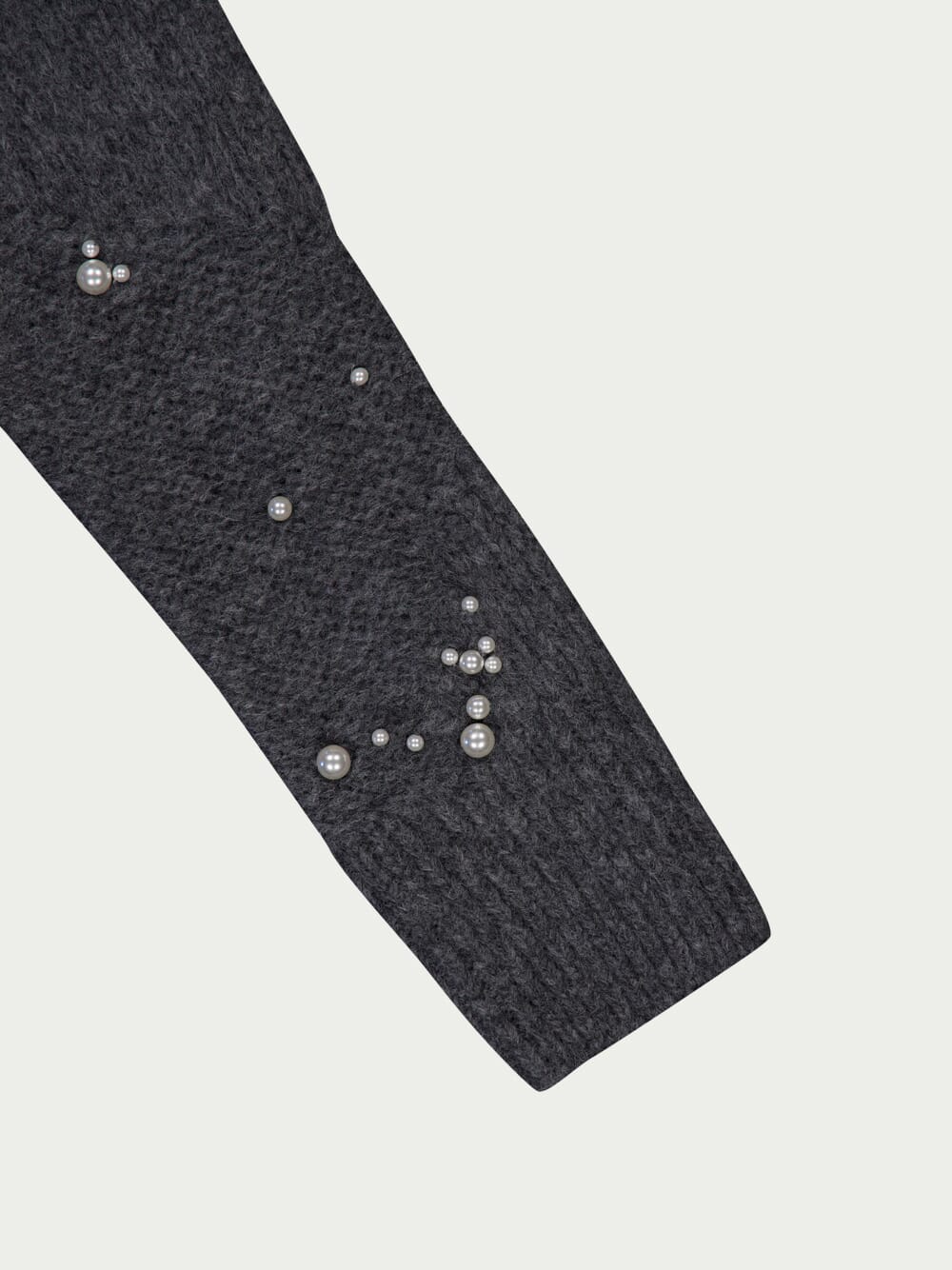 Faux Pearl-Embellished Oversized Jumper - Image 5