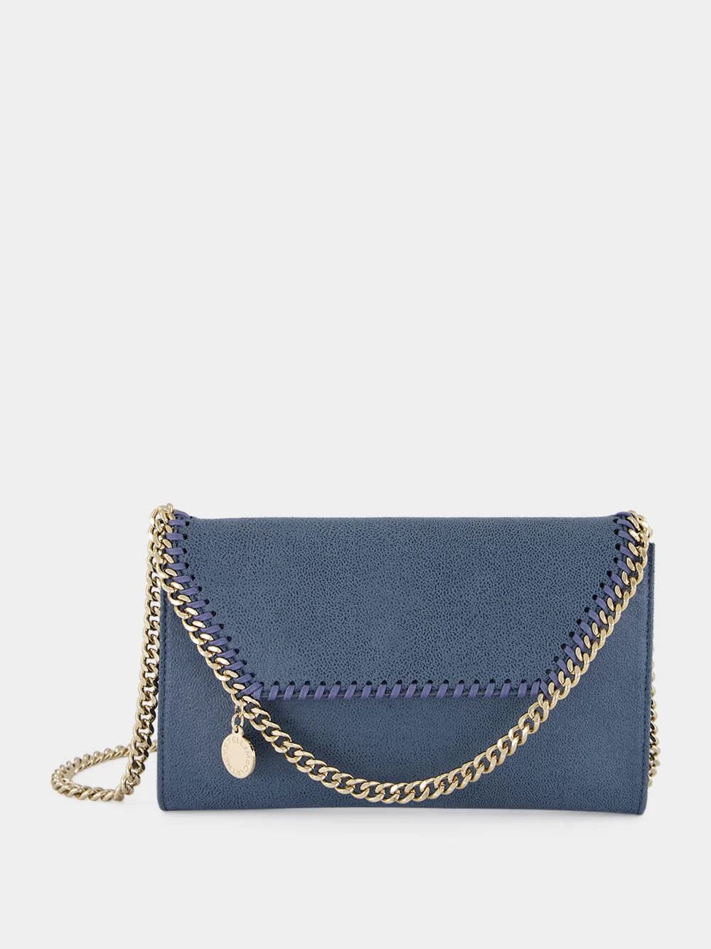 Feather Blue Vegan Leather Mini Crossbody Bag