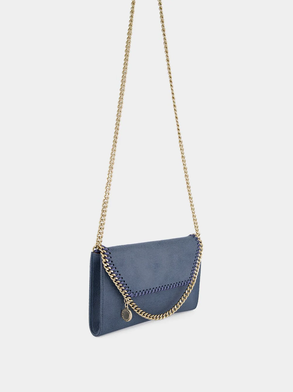 Feather Blue Vegan Leather Mini Crossbody Bag - Image 3