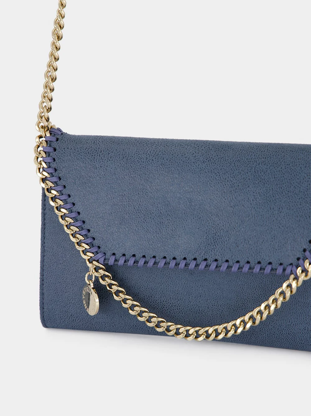 Feather Blue Vegan Leather Mini Crossbody Bag - Image 7