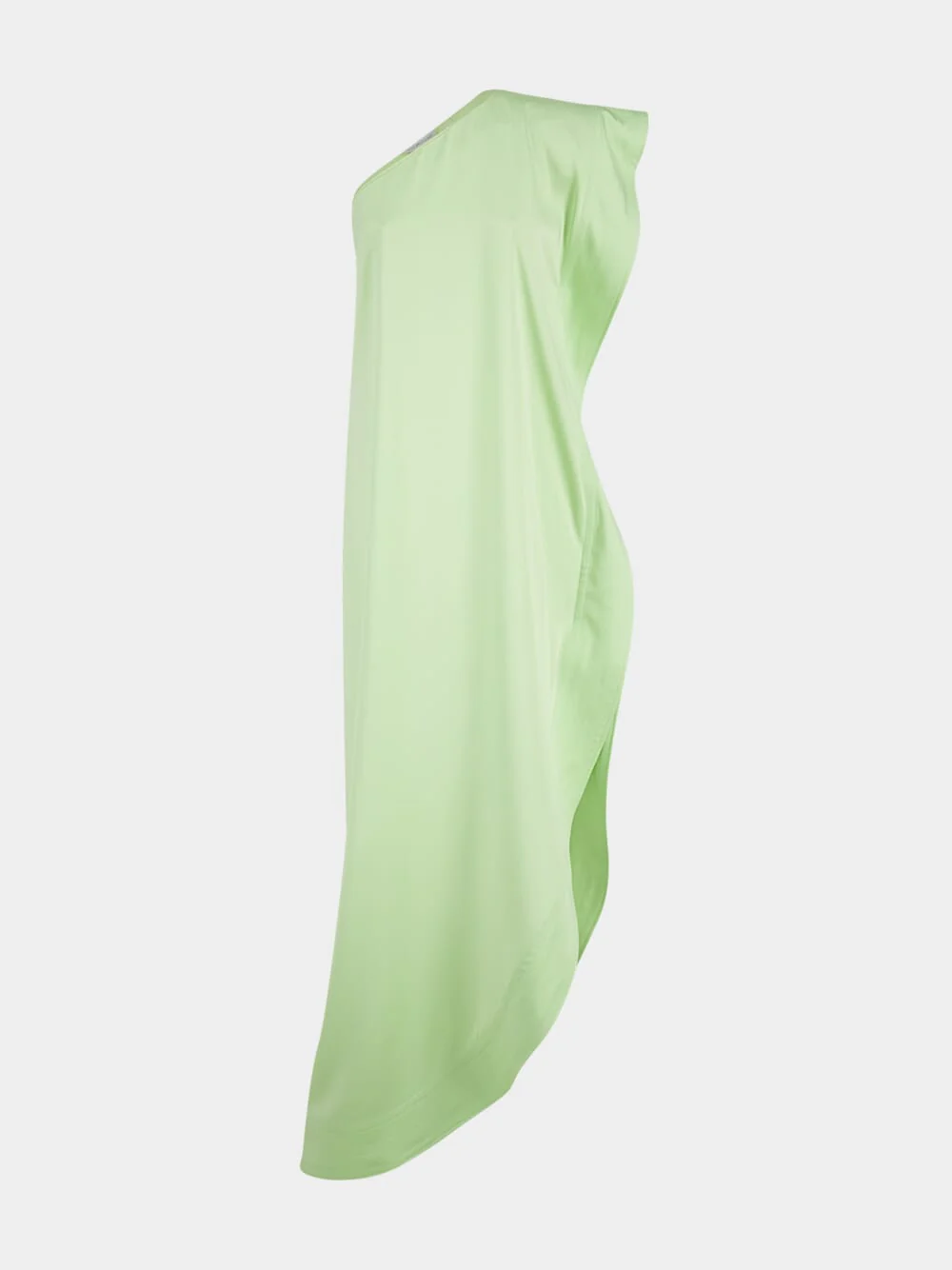 Green Asymmetric Sleeveless Maxi Dress
