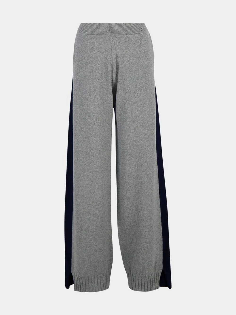Grey and Navy Recycled Cashmere Trousers