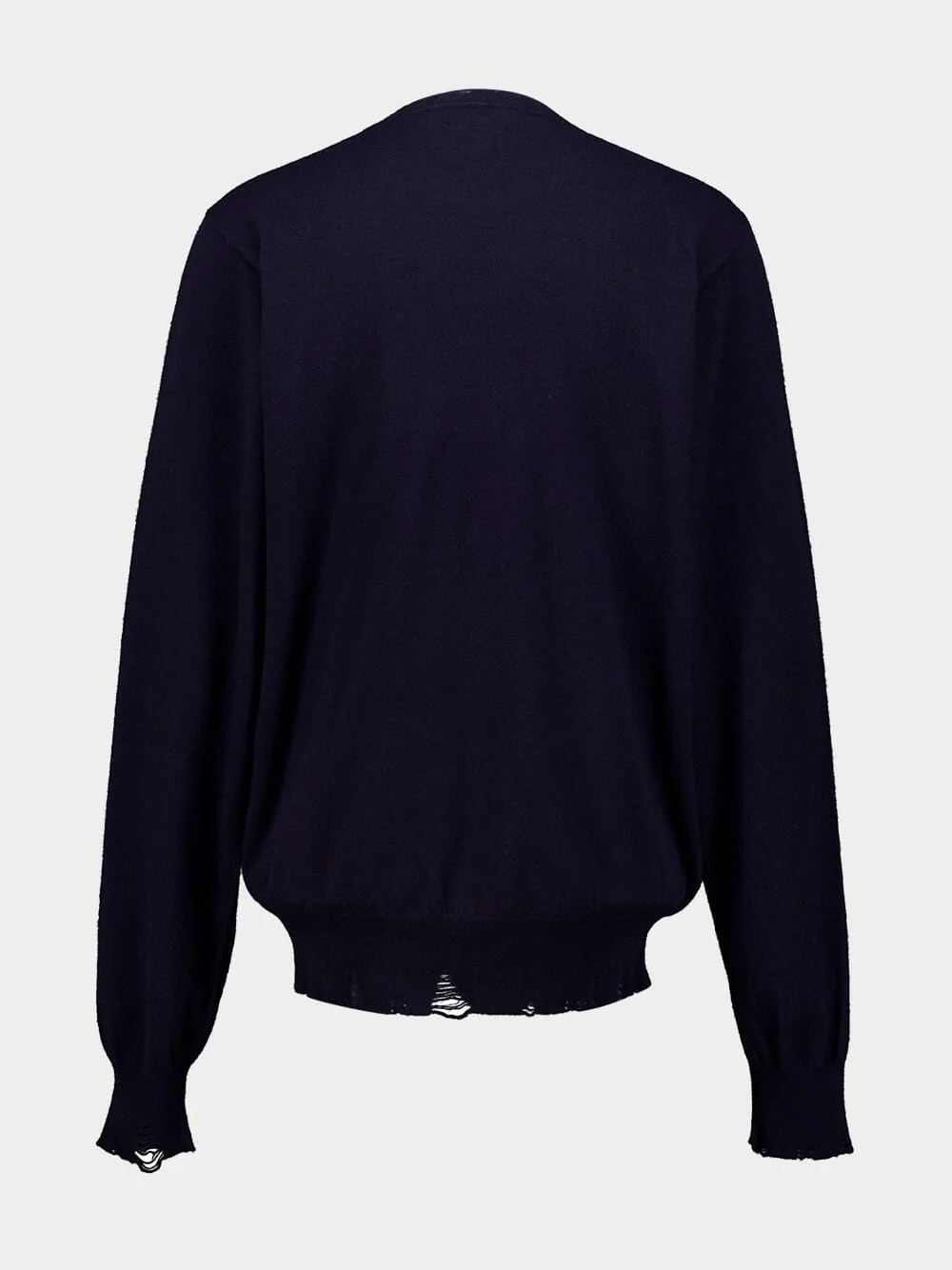 Midnight Blue Merino Wool Jumper - Image 2