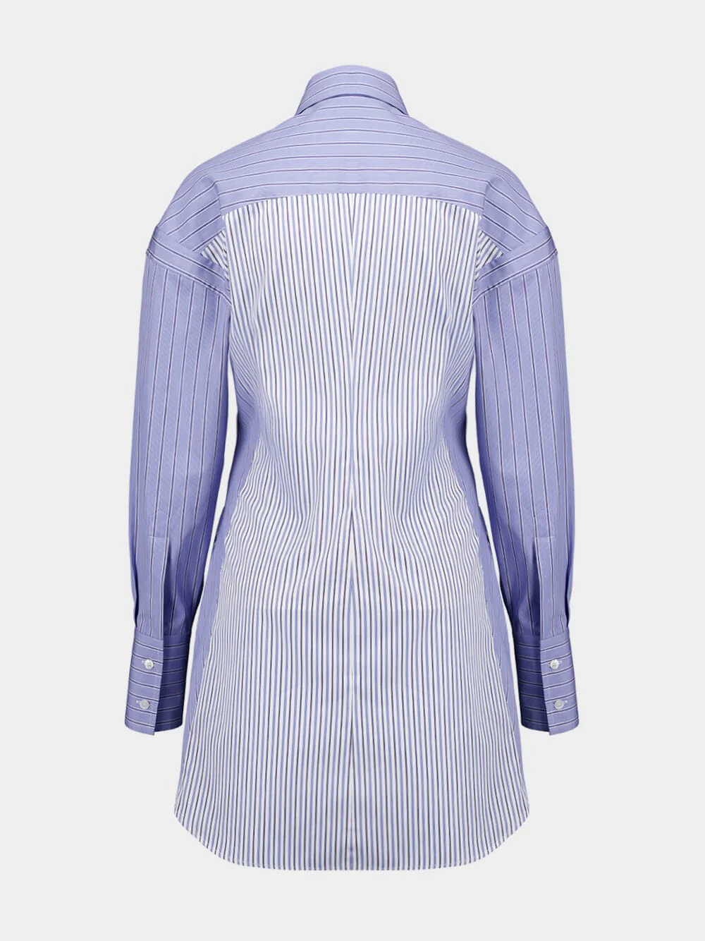 Light Blue Mixed Stripe Mini Dress - Image 2