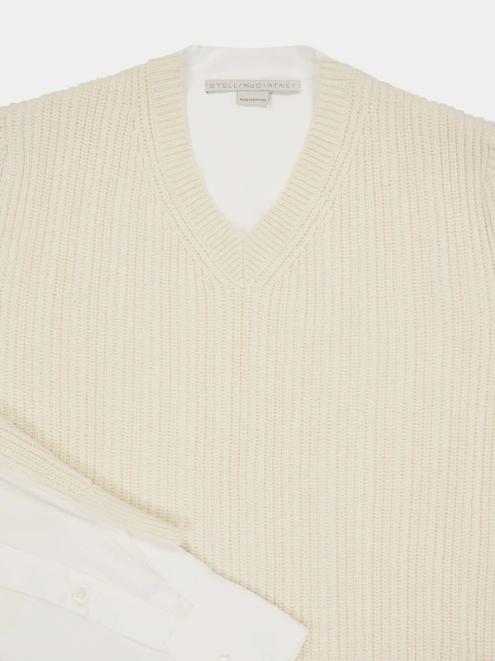 Natural Hybrid V-Neck Jumper - Image 3