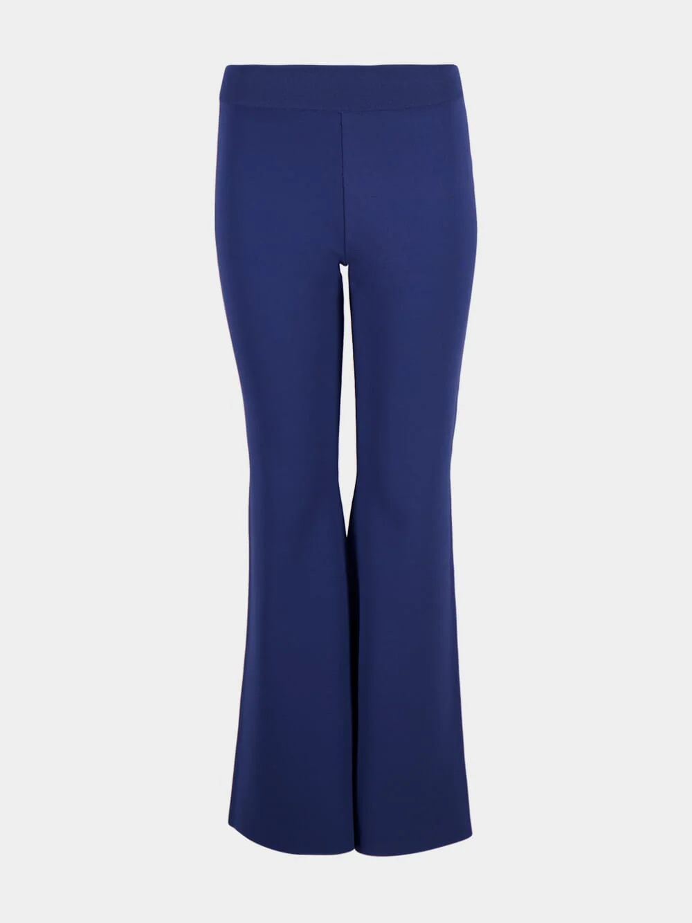 Navy Iconic Flared Knit Trousers
