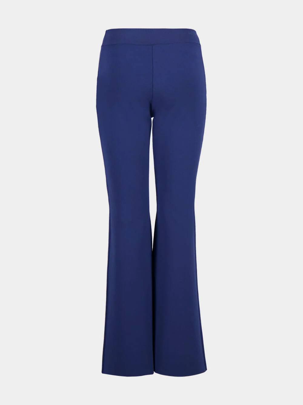 Navy Iconic Flared Knit Trousers - Image 2