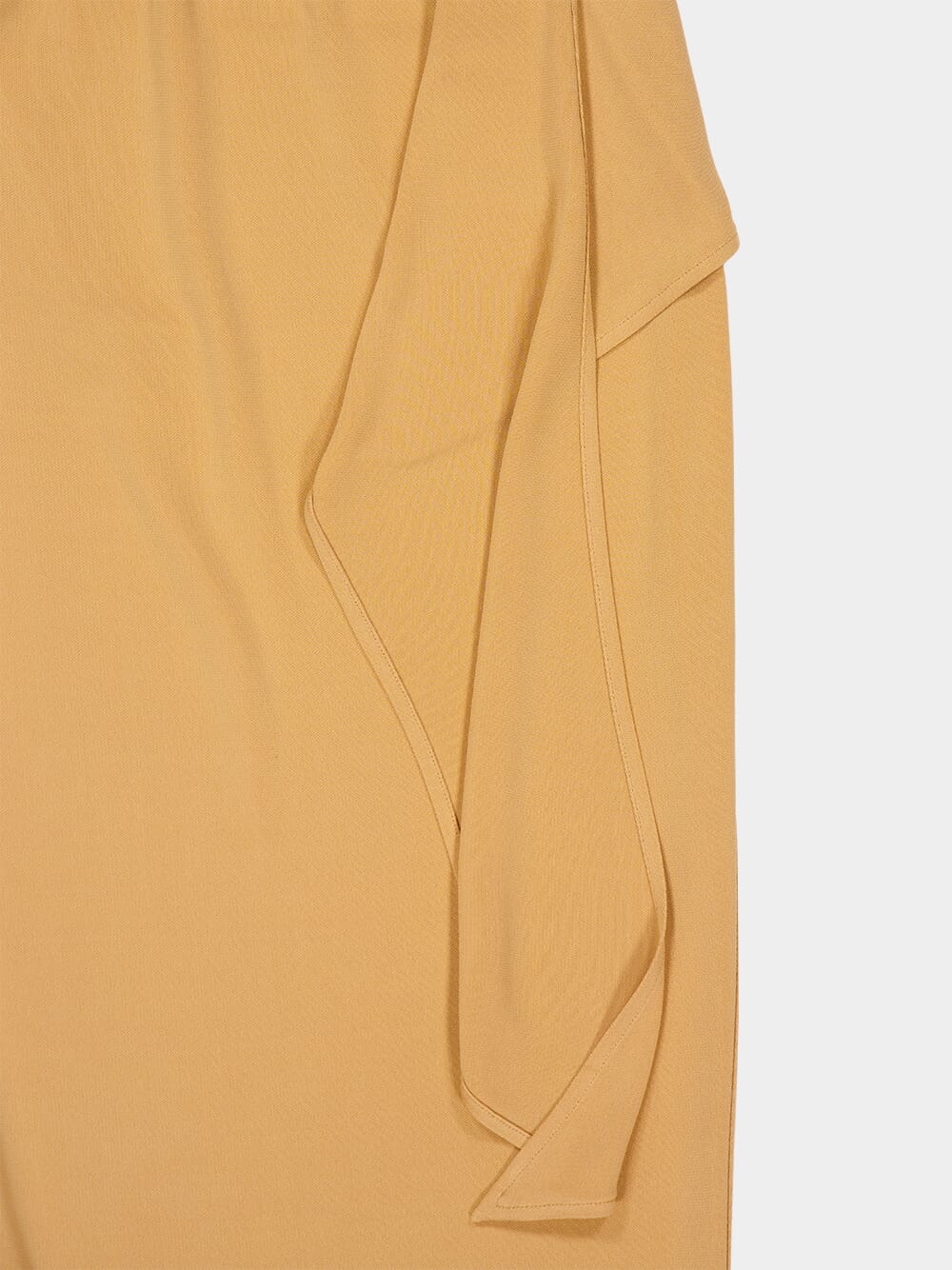 Peach Crepe Jersey Long-Sleeve Jumpsuit - Image 4