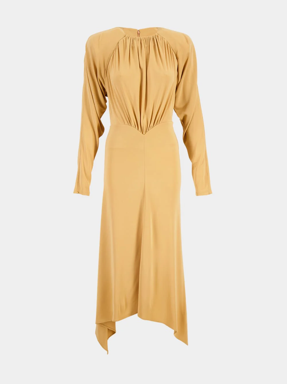 Peach Maxi Viscose Crepe Dress - Image 2