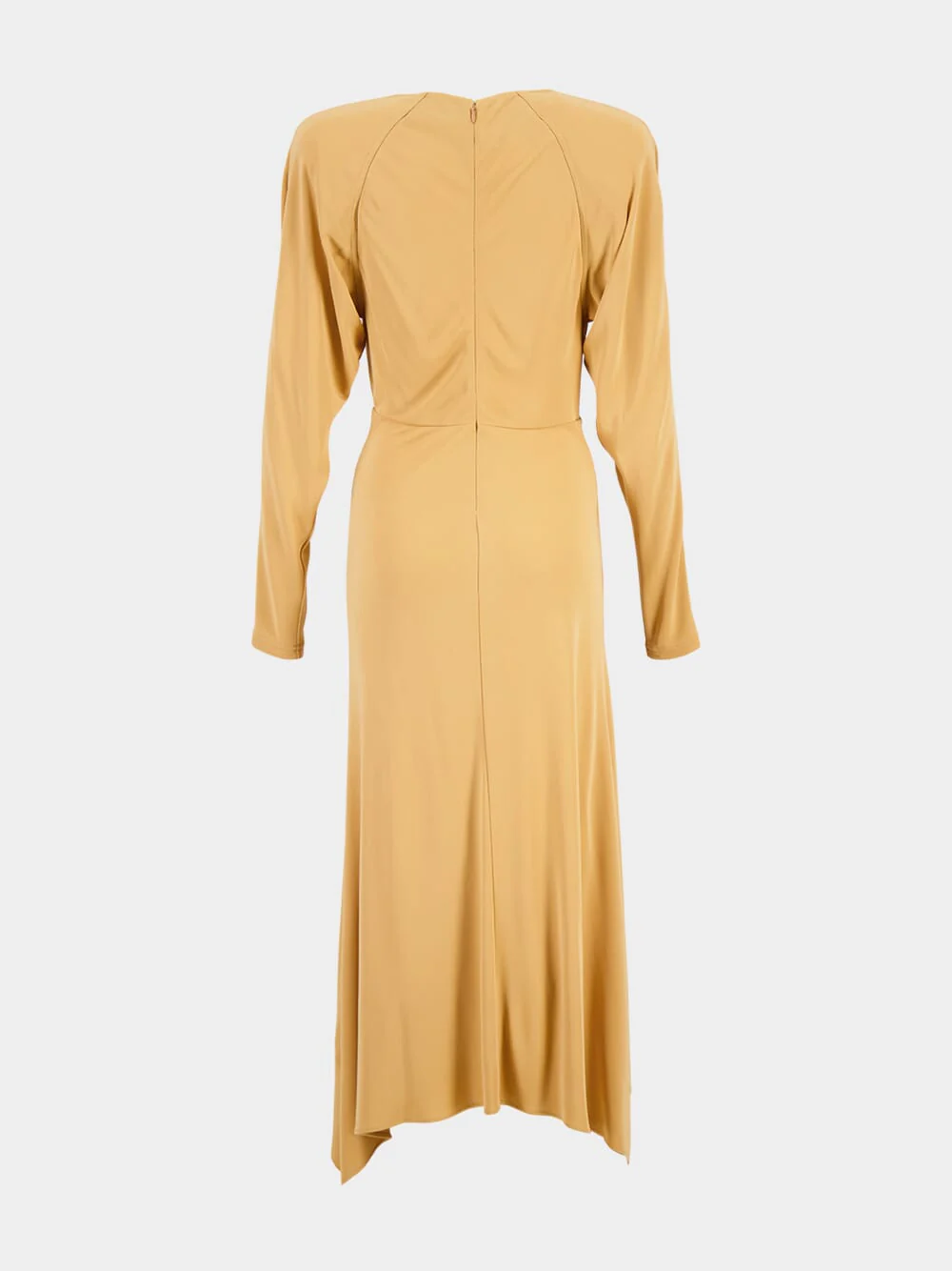 Peach Maxi Viscose Crepe Dress - Image 3