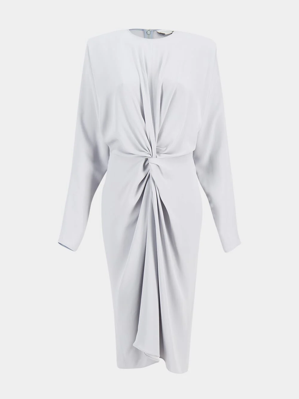 Pearl Blue Midi Dress with Side Twist