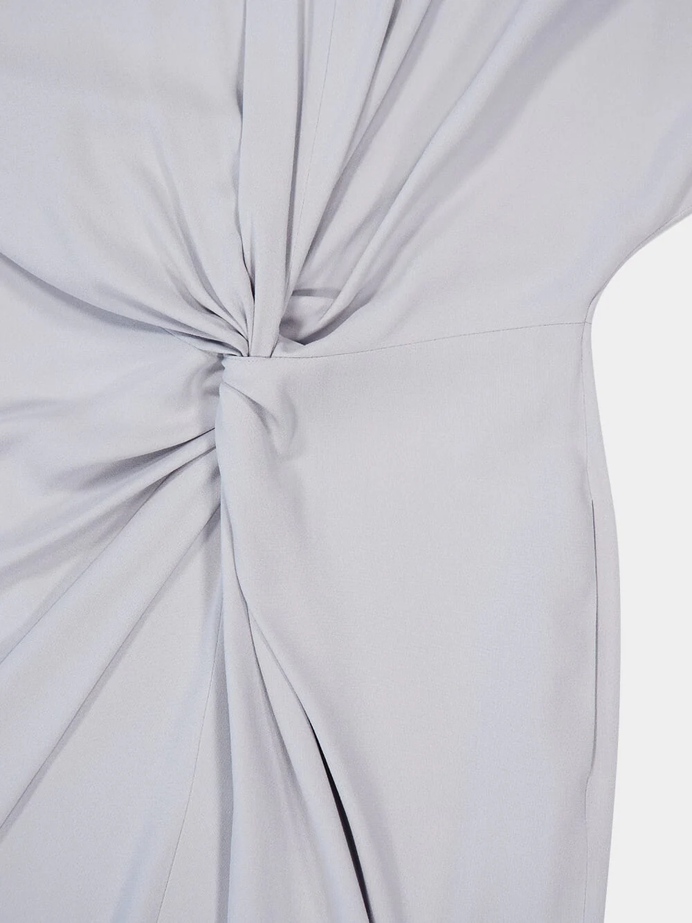Pearl Blue Midi Dress with Side Twist - Image 3
