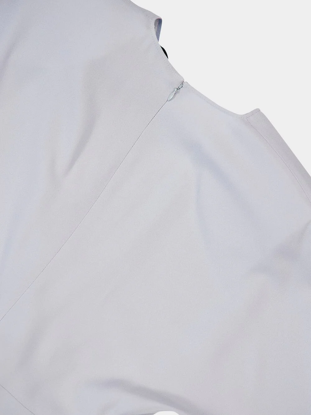 Pearl Blue Midi Dress with Side Twist - Image 4