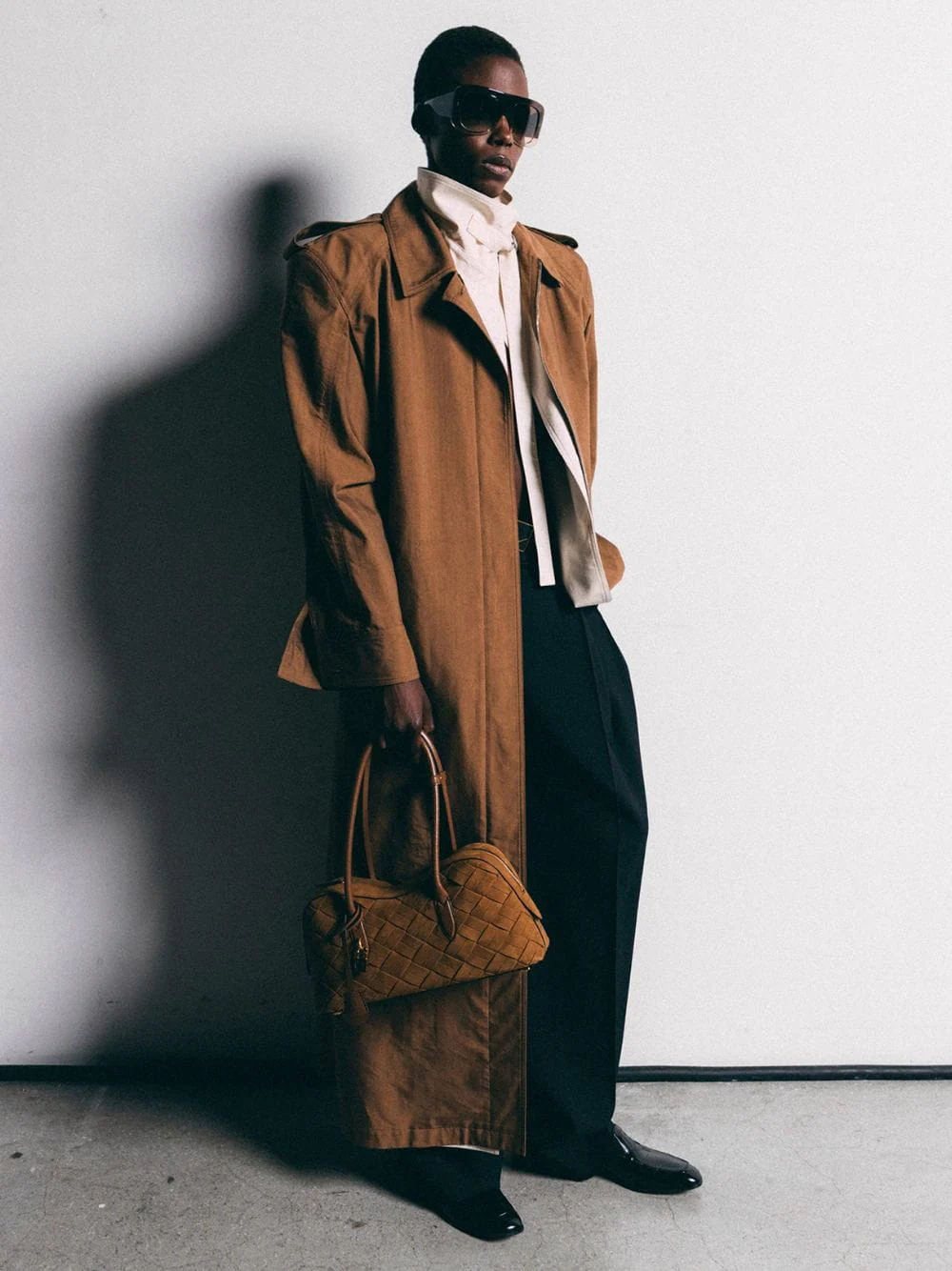 Pecan Double Layer Trench Coat