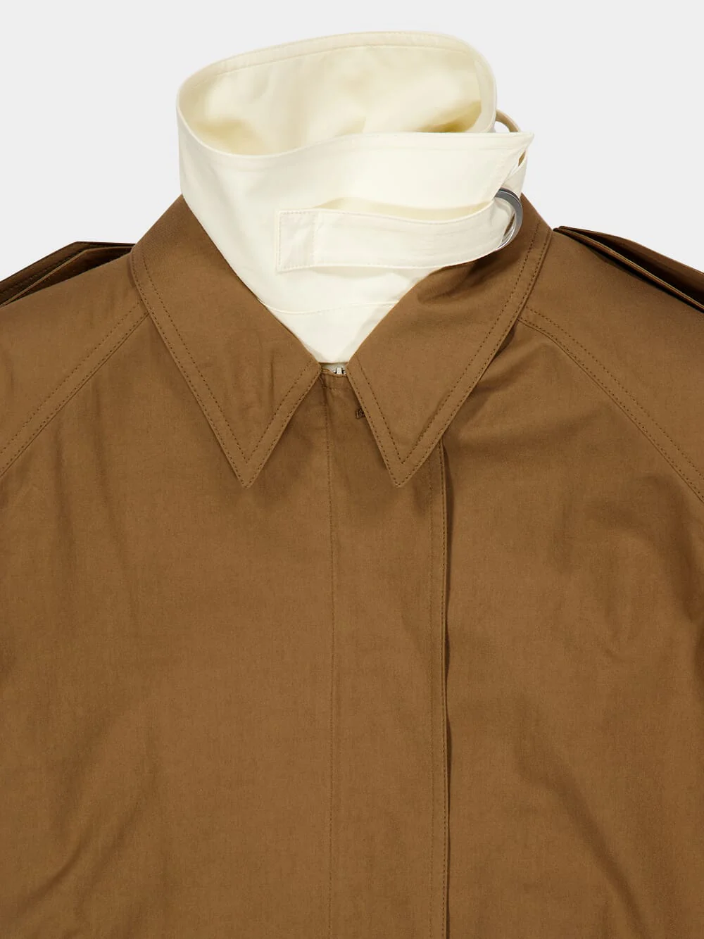 Pecan Double Layer Trench Coat - Image 4