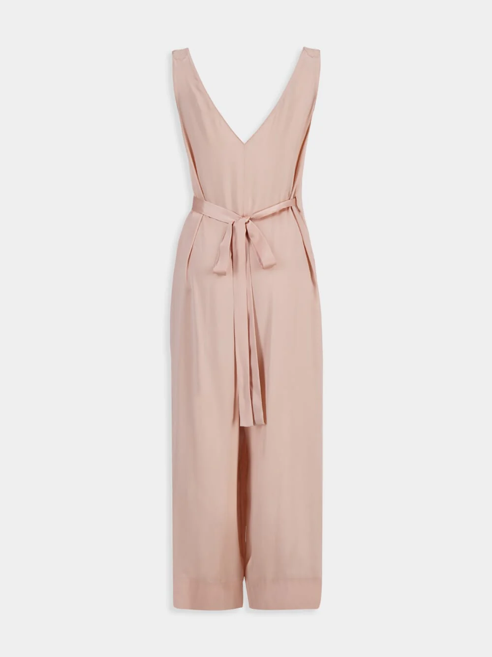 Pink Lace Detail Silk Jumpsuit - Image 2