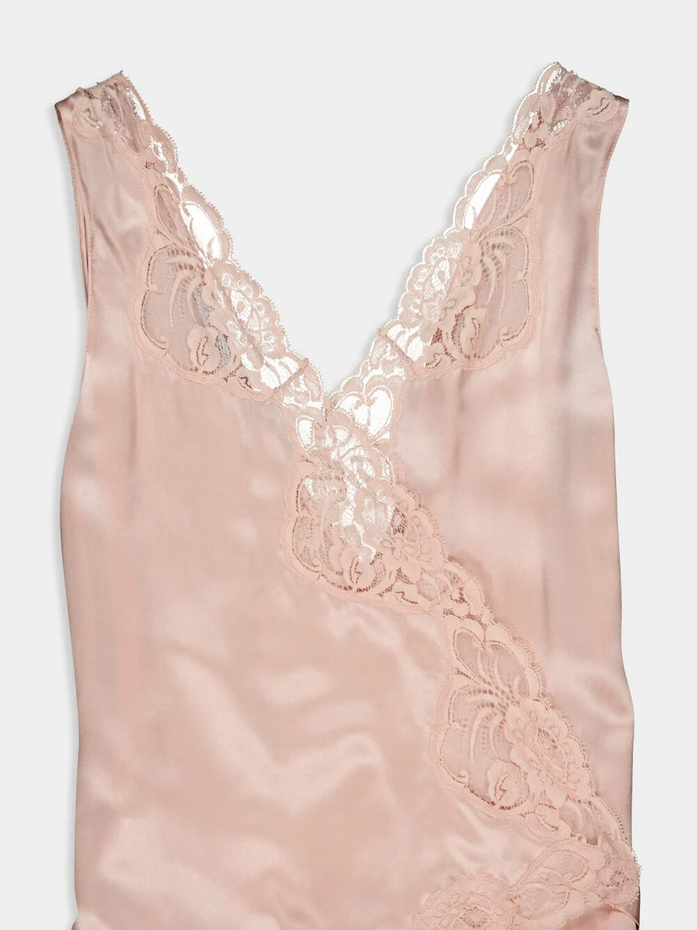 Pink Lace Detail Silk Jumpsuit - Image 3