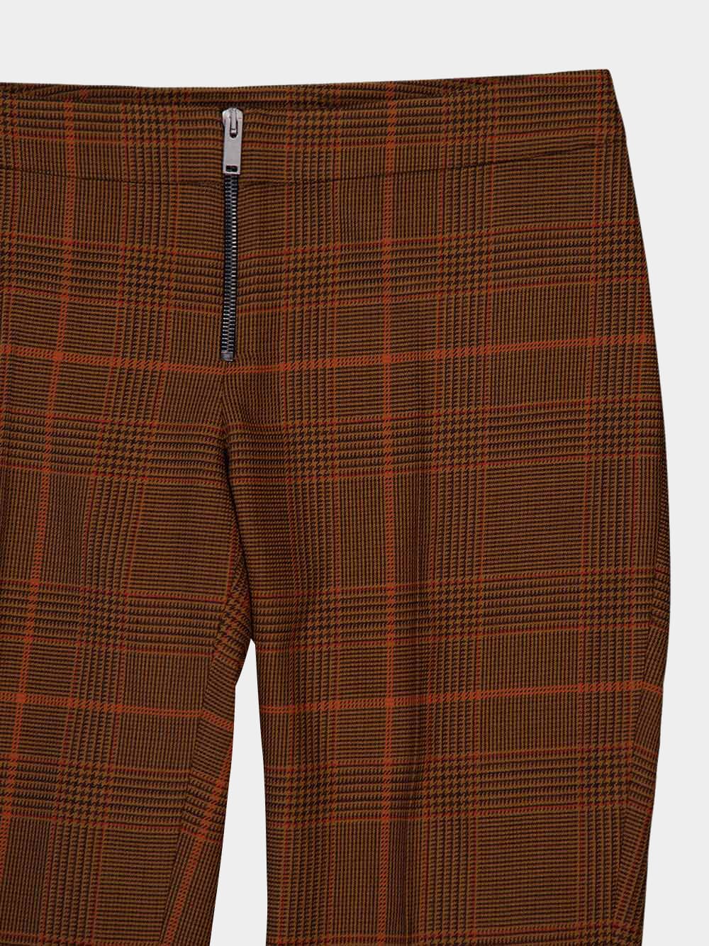 Prince of Wales Check Slim Fit Wool Trousers - Image 3