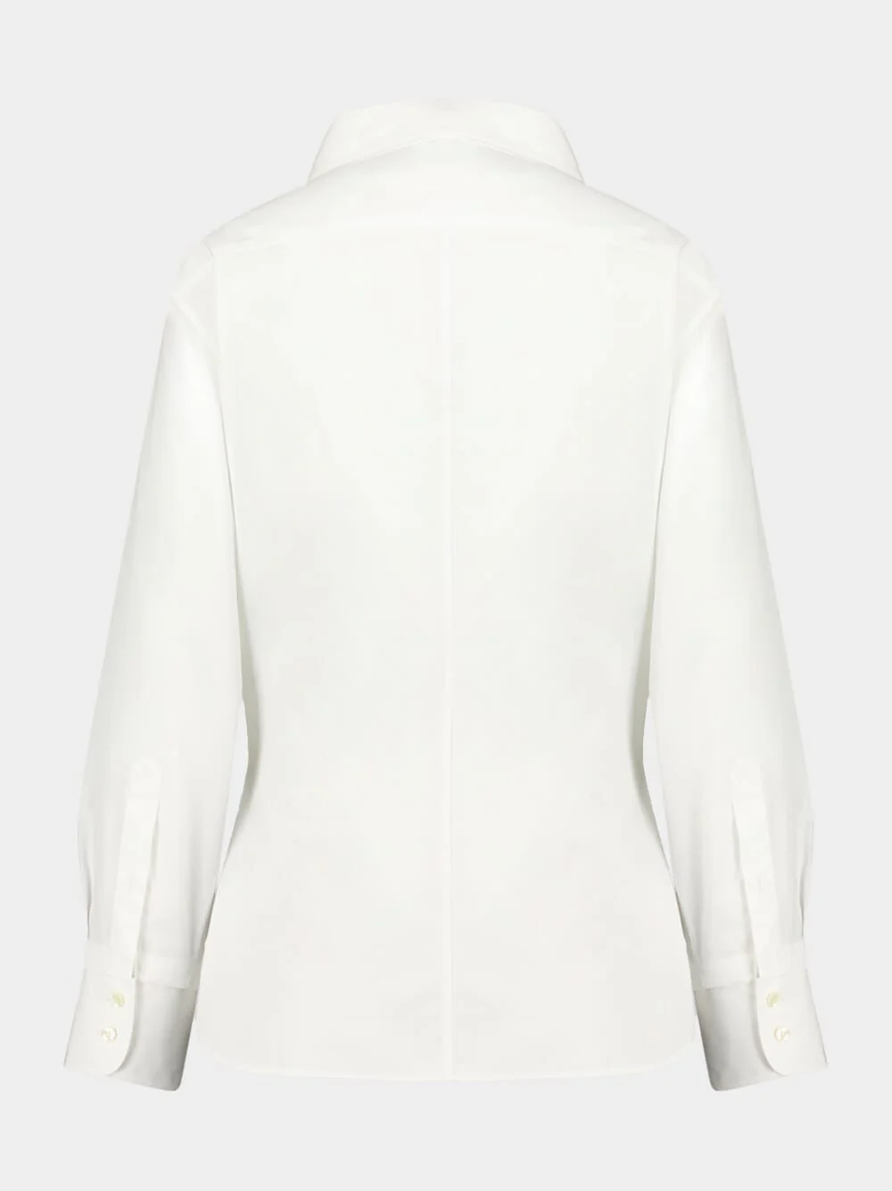 Pure White Cotton Poplin Shirt - Image 2