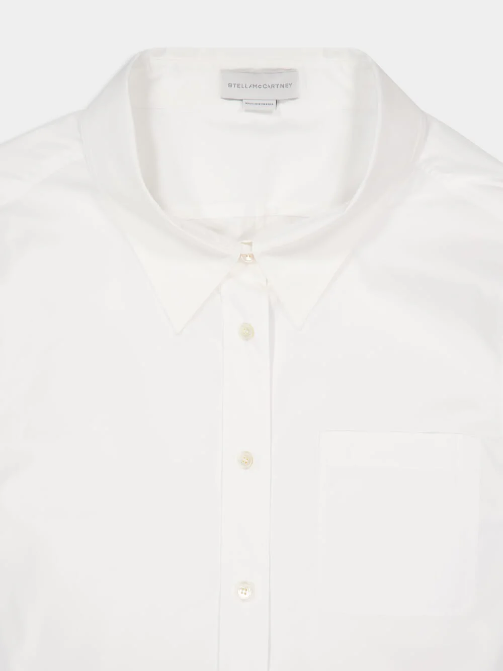 Pure White Cotton Poplin Shirt - Image 3
