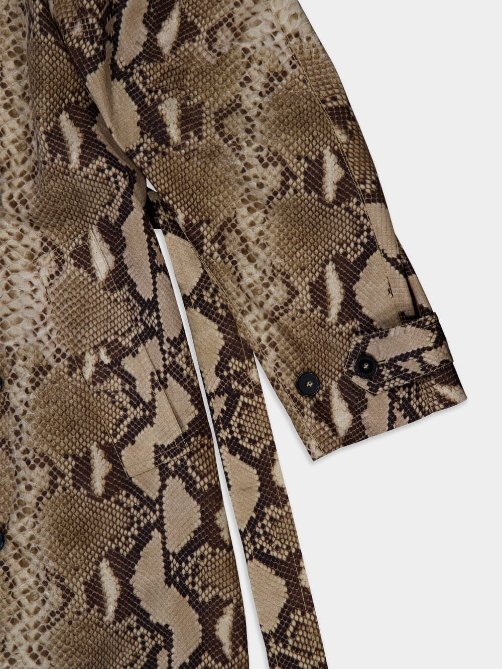 Python-Print Belted Trench - Image 3