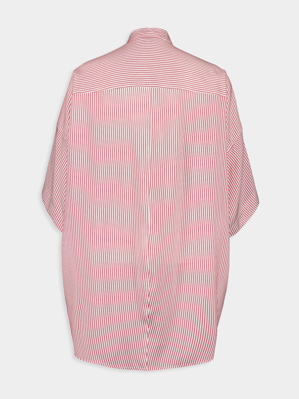 Red Striped Organic Silk Shirt - Image 3