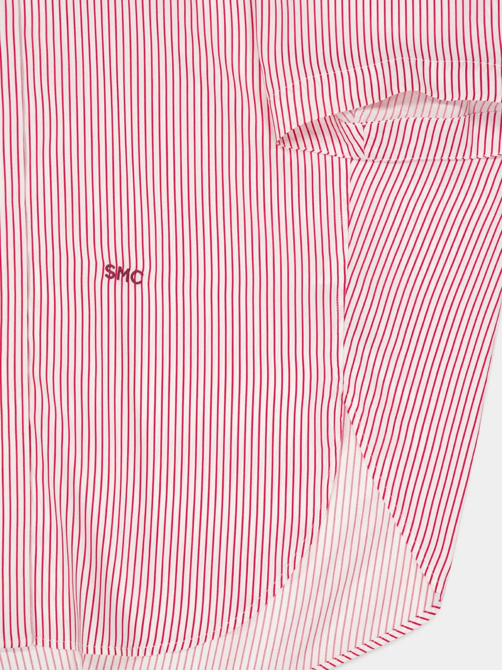 Red Striped Organic Silk Shirt - Image 6