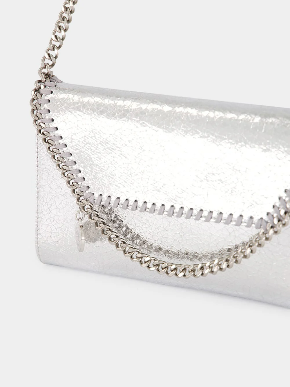 Silver Falabella Metallic Crossbody Bag - Image 7