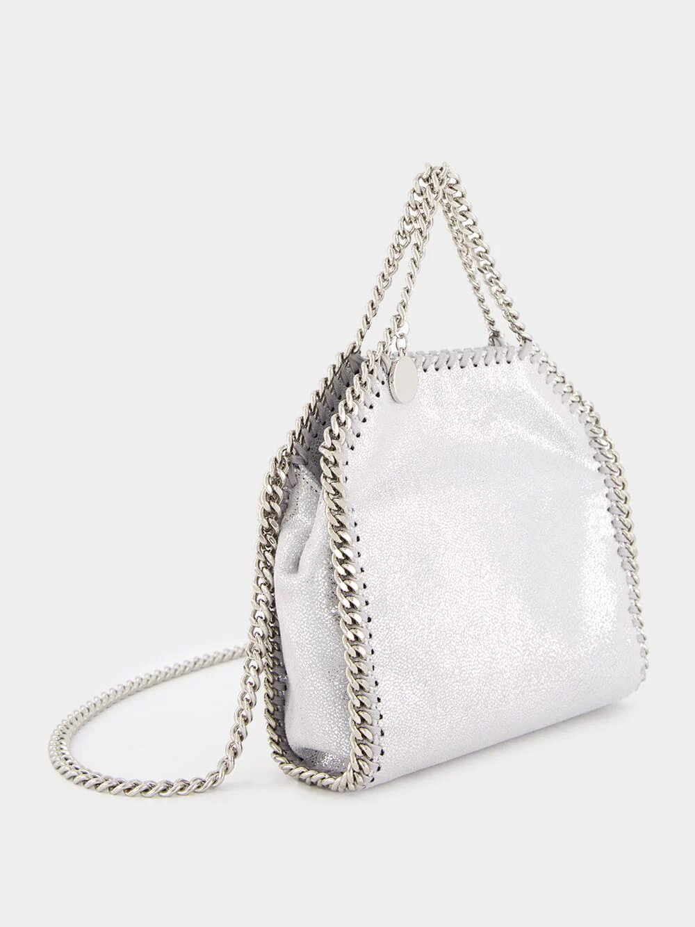 Silver Tiny Falabella Tote Bag - Image 2